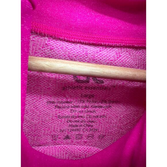 Athletic Essentials Cowl Neck Pullover Size L Pink Workout Running Sweatshirt - Picture 6 of 6